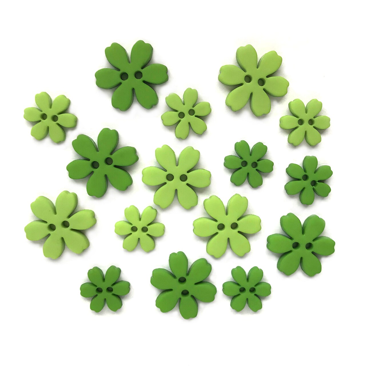 Buttons Galore and More Flower Shaped Novelty Buttons for Sewing & Craft - 48 Buttons
